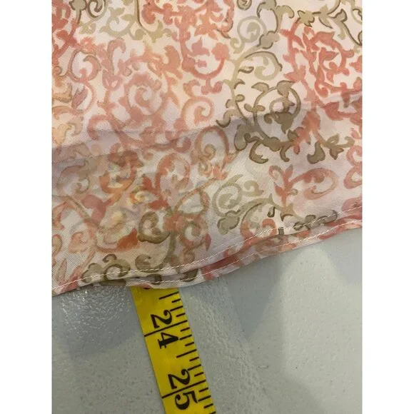 Sangria 2 pc Skirt Set Midi Ruffled Sheer Lined & Short Sleeve Top Size 10 - Picture 10 of 16